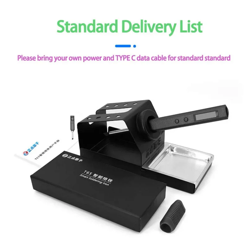 T65 Intelligent Electric Soldering Iron - Portable, Mini, and Precise, with Constant Temperature Control and Digital Display
