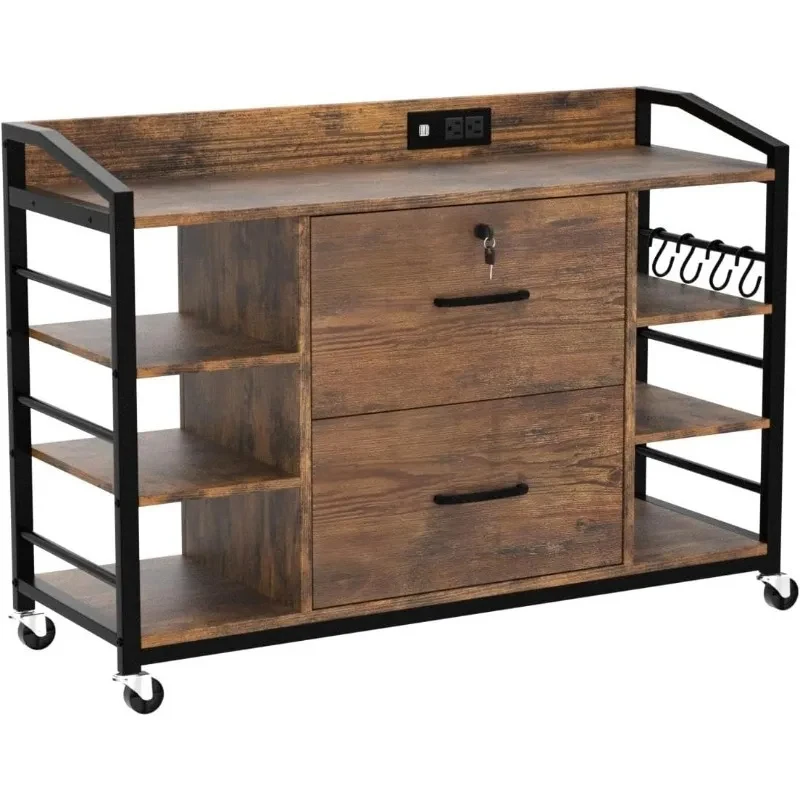 44 , Filing Cinet fits Legal/Letter Size, Drawer File Cinets Home Office with , Power Strip,