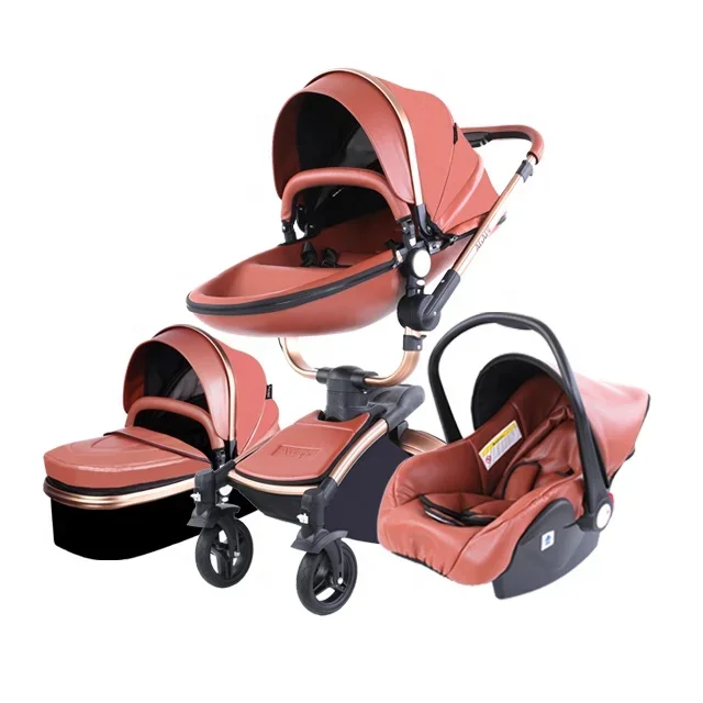 Factory Price luxury 3 in 1 travel system pushchair with baby buggy for stroller trolley drop ship