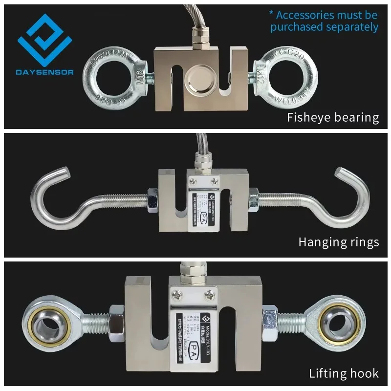 10Ton Alloy Steel Push Pull Tension Compression Force Test Transducers Crane Overhead Track Scales Sensor S Type Load Cell