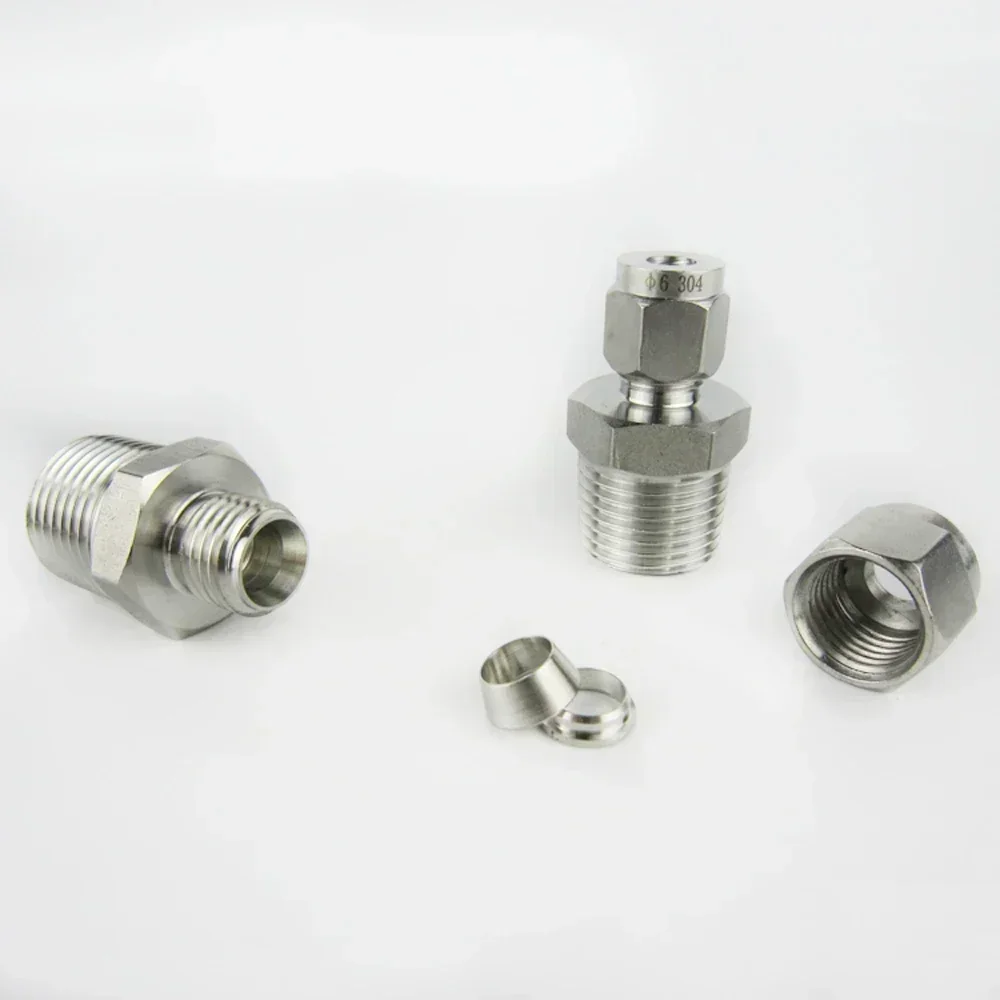 Conector de unión de tubo de compresión BSPT NPT Macho, 1/8 \
