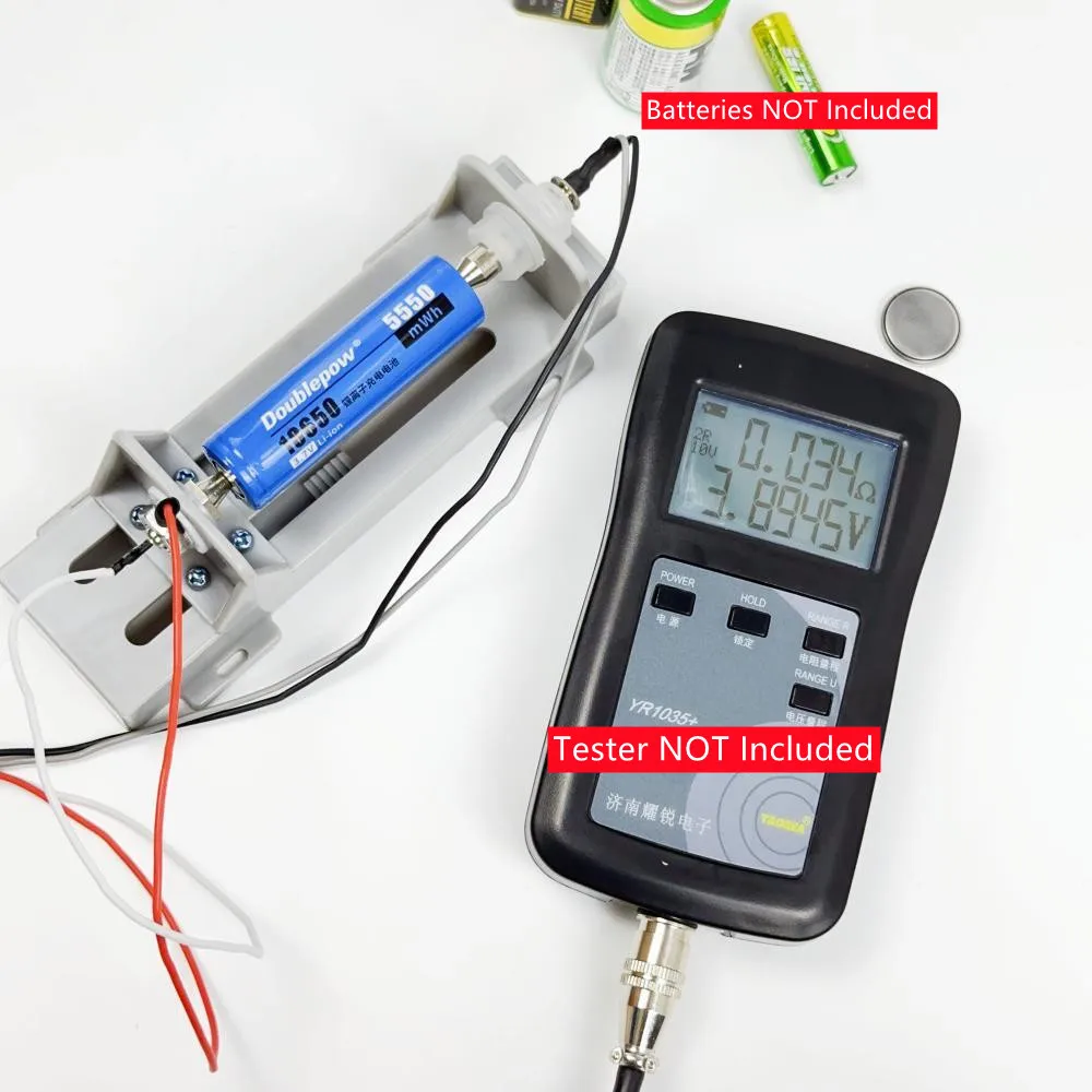 Cylindrical Battery Test Stand USB/Aviation Interface 18650 26650 Columnar Battery Test Bracket YR1030 YR1035 Battery Holder