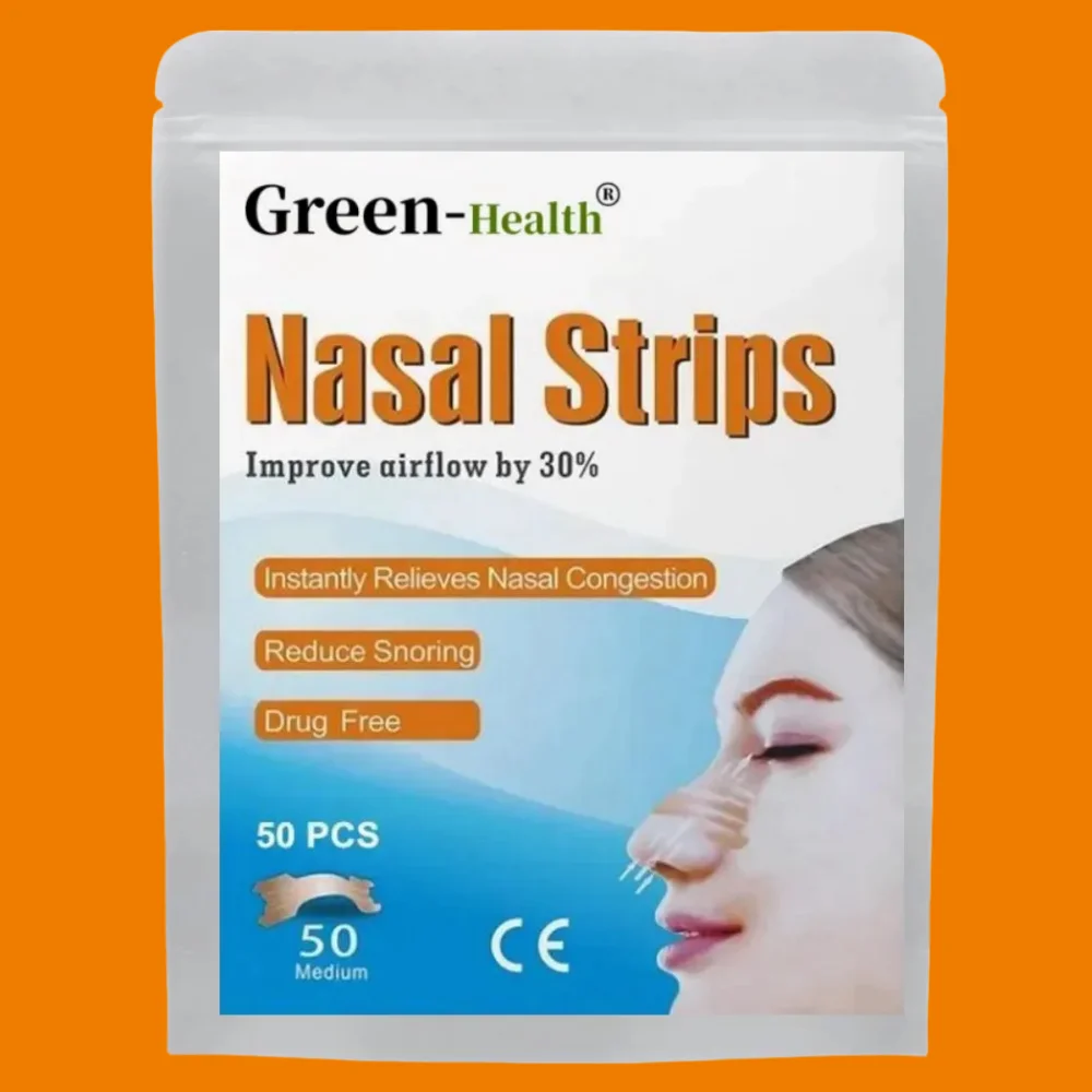 

50 Pcs Nasal Strips To Reduce Snoring, Drug-free Anti-snore Nose Strips, Works To Improve Sleep Medium(55mm*16mm)