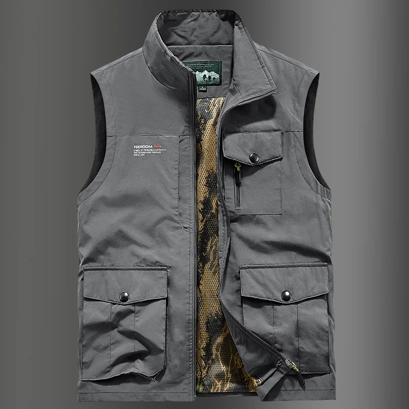 

Summer Men's Outdoor Photography Fishing Multi-pocket Mesh Thin Vest