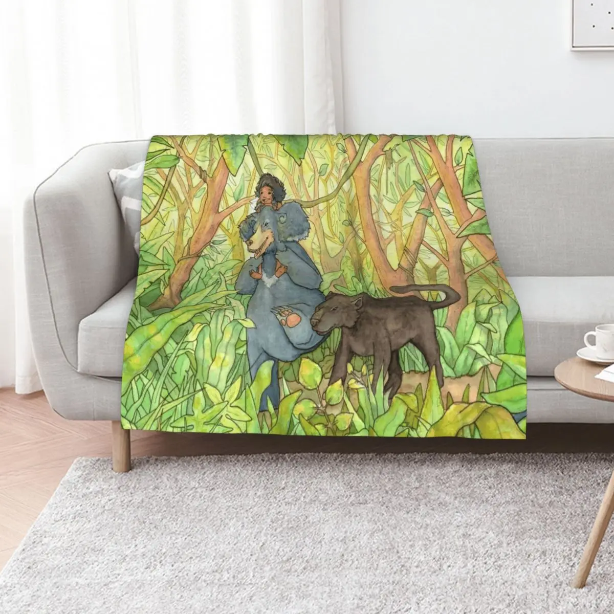 Three Friends on a Walk Throw Blanket Cozy Throw Blanket for Bed Sofa Chair