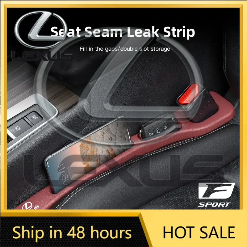 

Emblems 2Pcs Car Seat Gap Plug Side Seam Filler Strip Accessories For Lexus F SPORT ES RX NX LS UX LM LX GX LC RZ IS CT GS RC HS