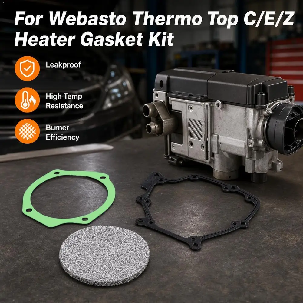 3-Piece Burner Filter Gasket Kit for Webasto Thermo Top C/E/Z Diesel Heaters Maintenance Repair Set