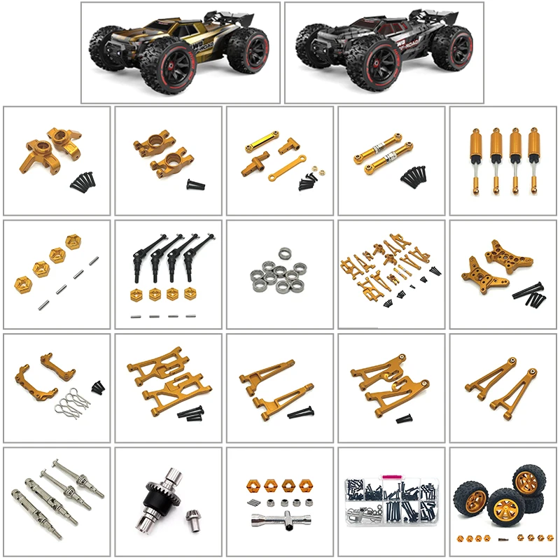 

Mjx Hyper Go 1/14 14209 14210 Upgrade Parts Metal Steering Cup Rear Wheel Seat Front and For Rc Car CNC Aluminum Accessories
