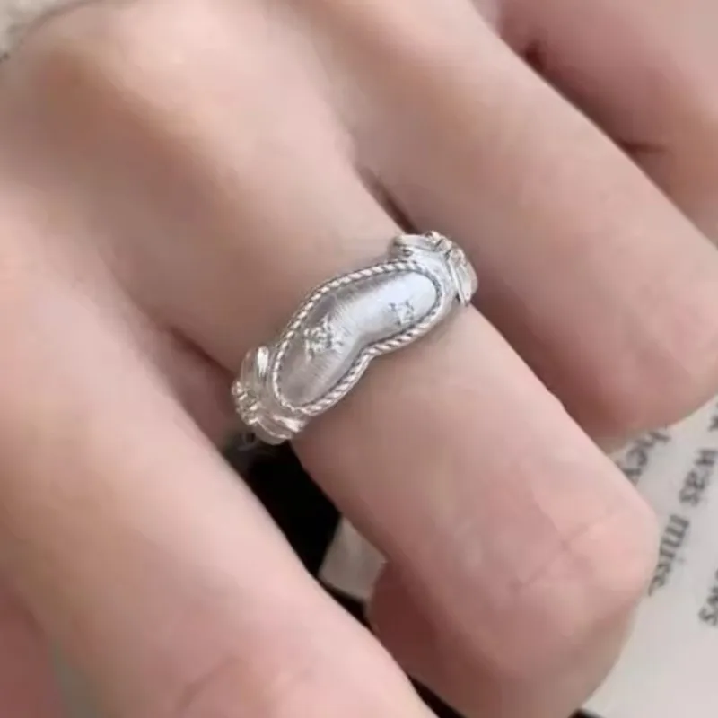 VENTFILLE 925 Sterling Silver Opal Bowknot Ring for Women Texture Love Herat Fashion Originality Sweet Jewelry Gift Dropshipping