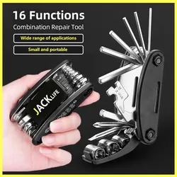 16 In 1 Mountain Bike Portable Socket Multipurpose Hex Spoke Wrench Multi Tool Sets Screwdriver Motorcycle cycle Repair Tool Kit