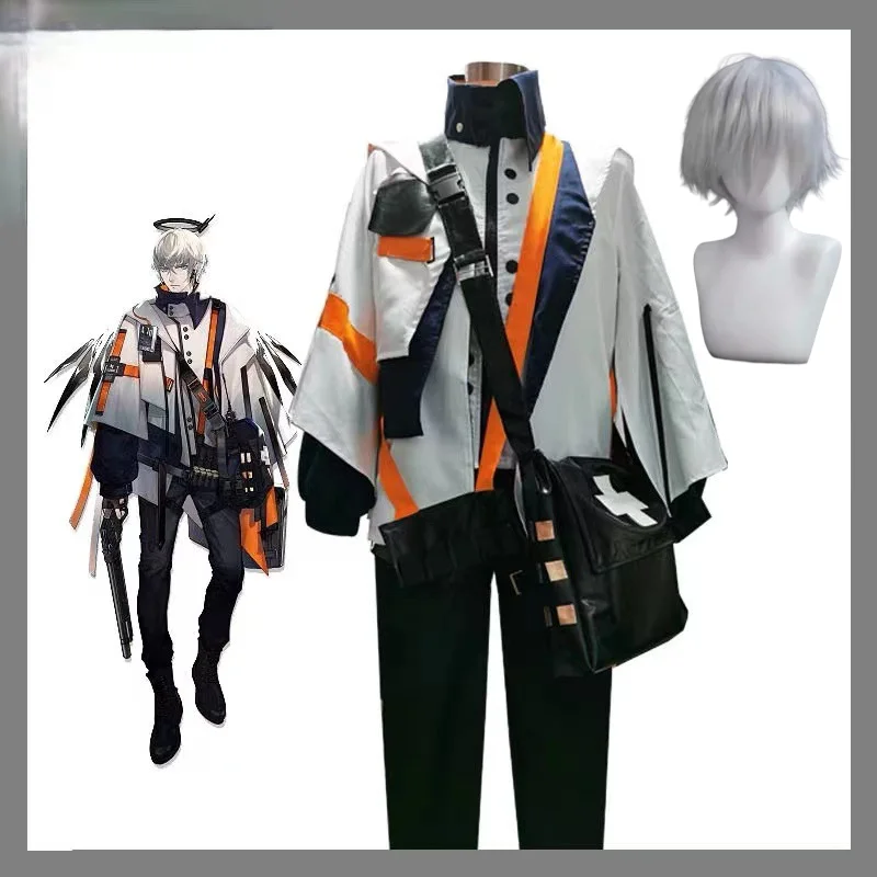 Anime Game Arknights Executor Cosplay Costume Wig Sets Executor Costumes Outfits Halloween Anime Clothes Suits