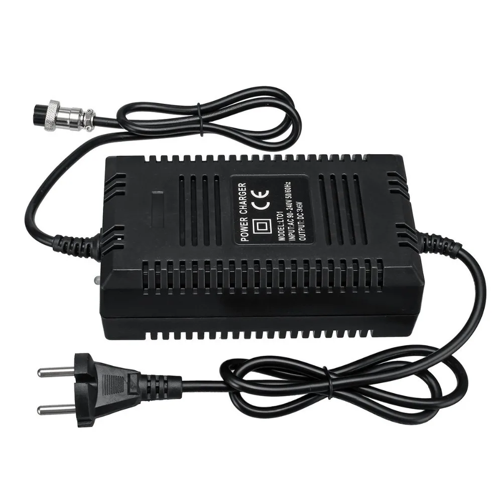 36V 2A Electric Car Charge Smart Lead Acid Battery Charger GX12 12mm Connector EU Plug For 10AH 12AH 14AH 20AH AGM Gel Battery