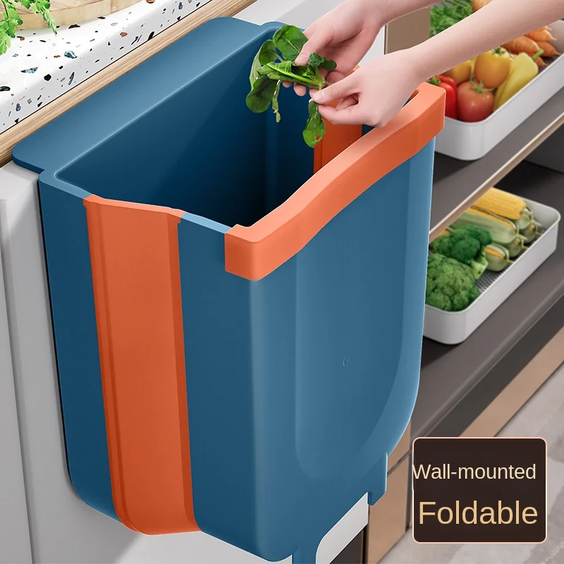 YY Kitchen Trash Can Wall-Mounted Household Large Cabinet Foldable