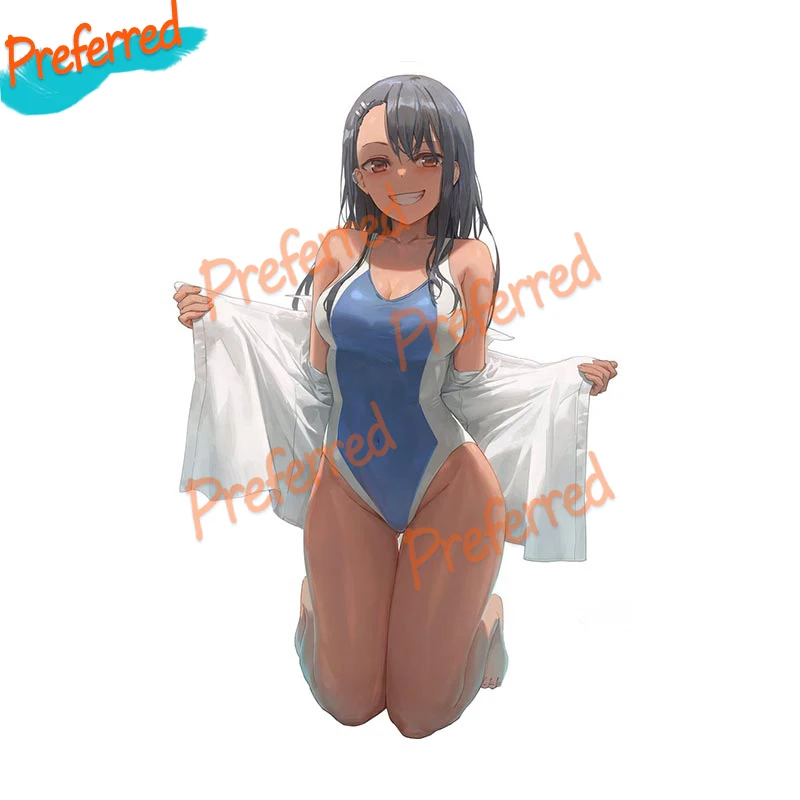 Sexy Decals Nagatoro Car Stickers Cover Scratches Anime Surfboard Trunk Decorations Car Supplies Laptop Boat Vinyl Decals