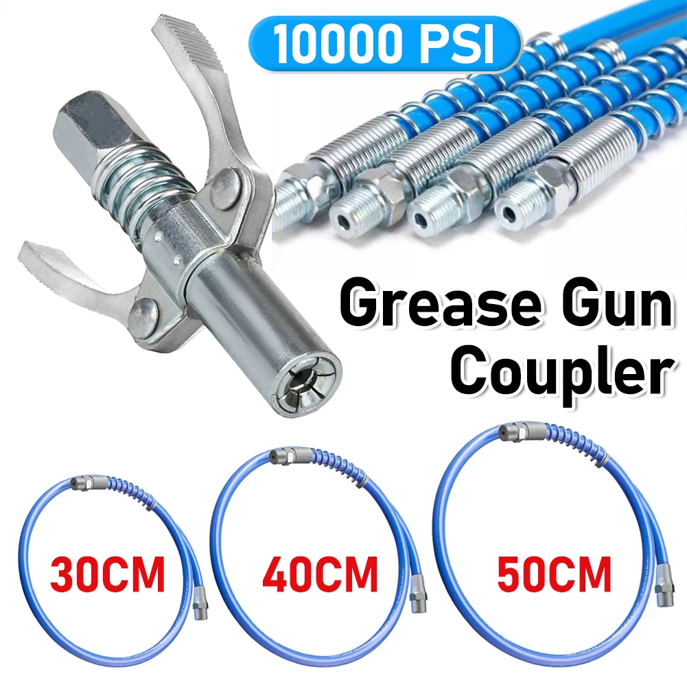 Grease Gun Coupler 10000 PSI Car Syringe Lubricant Tip Grease Nozzle for Repair NPTI/8 Oil Pump Quick Release Grease Tip Tool