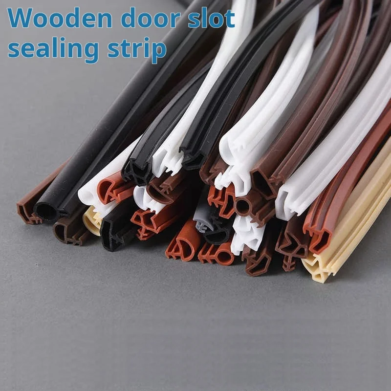 

Wooden Door Slot Sealing Strip Bedroom Door Sound Insulation Windproof Warm Insulation Adhesive Strip Indoor Door Frame Gap Stri