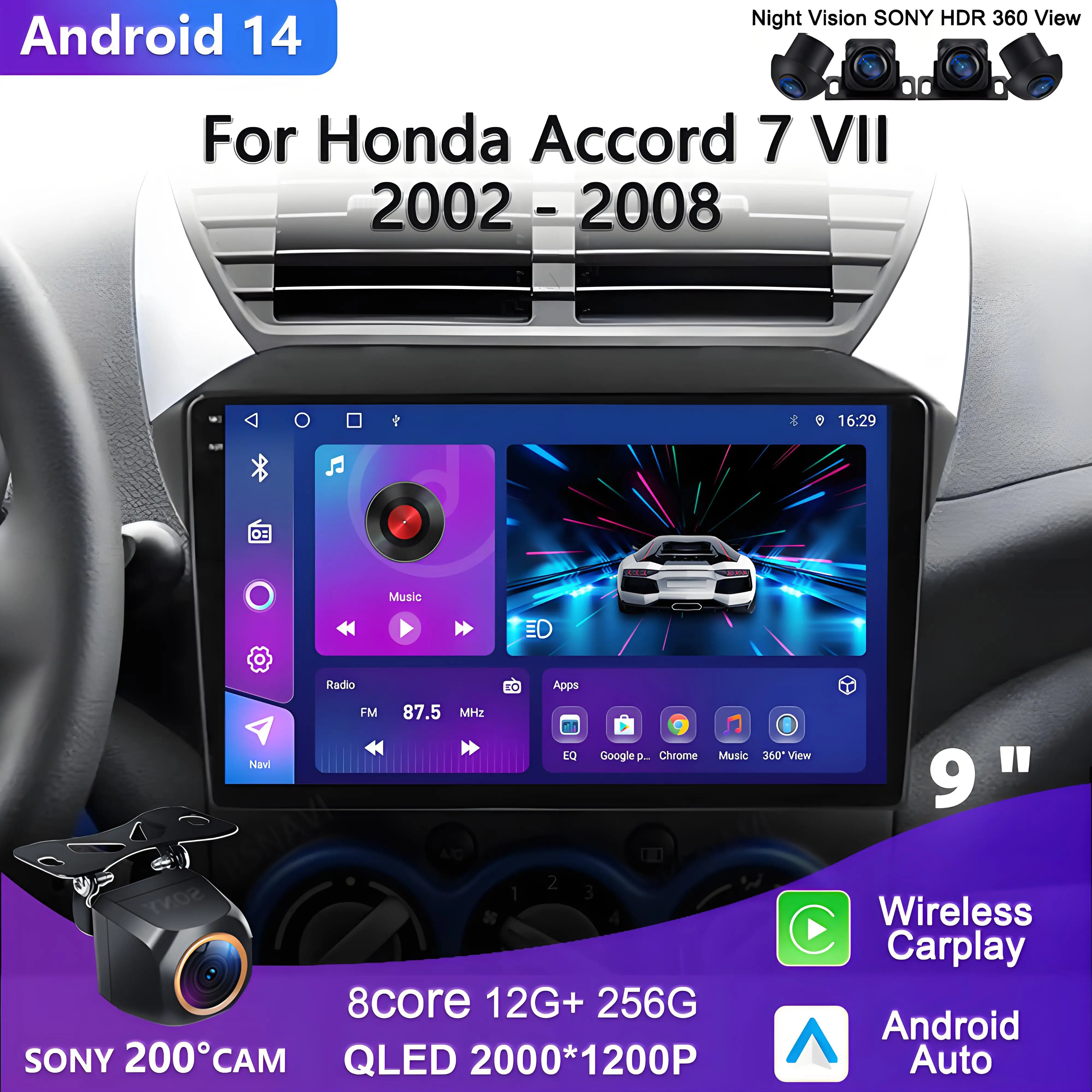 

2K Incell Screen Android 14 For Suzuki Alto 2009 - 2017 Carplay Navigazione Multimedi Head Unit DVD GPS No 2Din Dash Cam