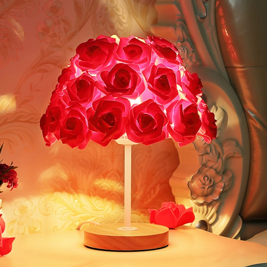 2024 neue moderne Hochzeits dekoration Tisch lampe Valentinstag Geschenk Hochzeit Überraschung kreative Spaß Nachttisch lampe kreative Rose Lampe