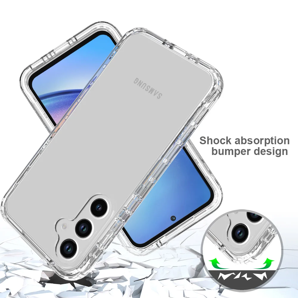 for Samsung A55 A54 A14 A34 A16 S24 FE S23 Ultra S22 Plus Fall Protection Transparent Case for Samsung Galaxy A55 A35 5G A15