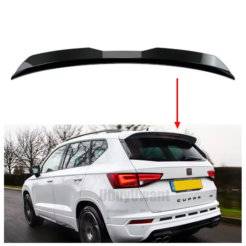 Spoiler Cap for Seat Cupra Ateca 2018 - 2024 Car Rear Trunk Roof Lip Spoiler Wing Rear Tail Wing Bodykit Tuning