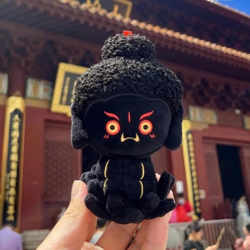 Buddha Plush Doll Integrating Traditional Culture Creative Pendant Slightly Fierce And Pretty Adorable Keychain For Car Bags