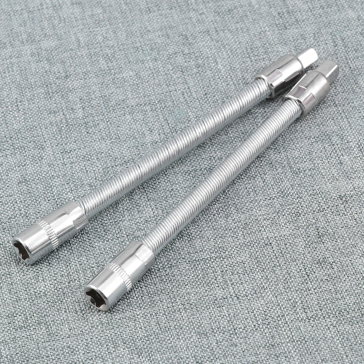 

2pcs 1/4 Silver Flexable Socket Extension Rod Bar for Wrench Sleeve Durable Steel Material Perfect Accessories