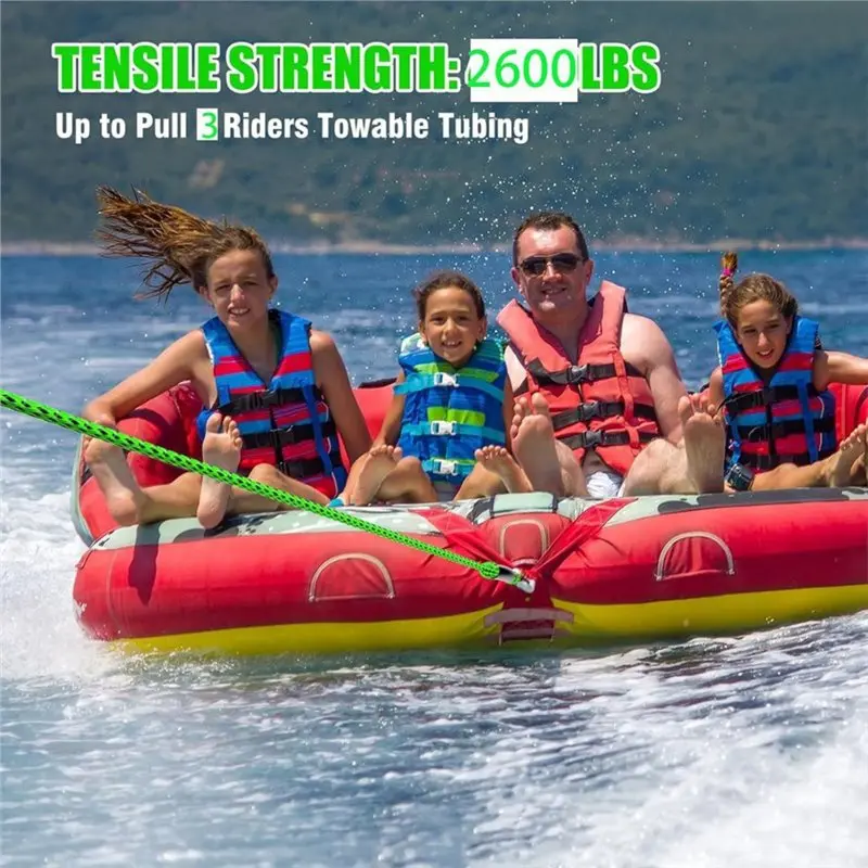 A64T-For Wakeboard Paddle Board Kayak Boat Tow Rope 60Ft 3K 18.3 Meter Marine Towing Rope 60Ft 3K 18.3 Meters Traction Rope