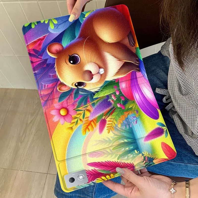 

Милый коричневый чехол с хомяком для планшетов Xiaoxin Lenovo Tab Pad K11, K10, M10, P11 3rd Plus Pro, Legion Y700, Y900 Gen4 2 – идеальный подарок