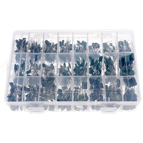 660pcs 24Value 100V Polyester Film Capacitor Assorted Mixed Box kit 2A221 2A222 2A472 2A102