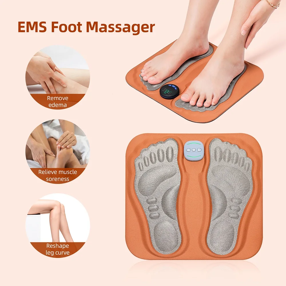 

3D умный массажный коврик для ног, массажер для ног, перезаряжаемый через USB, для фитнеса, дома, улучшения кровообращения, расслабление мышц, тонкие подушечки для ног