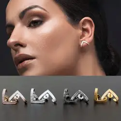 Vintage Charm Punk Geometric Stud Earring for Men Women Triangle Wrap Earring Punk Cool Boys Party Mens Jewellery Hombre