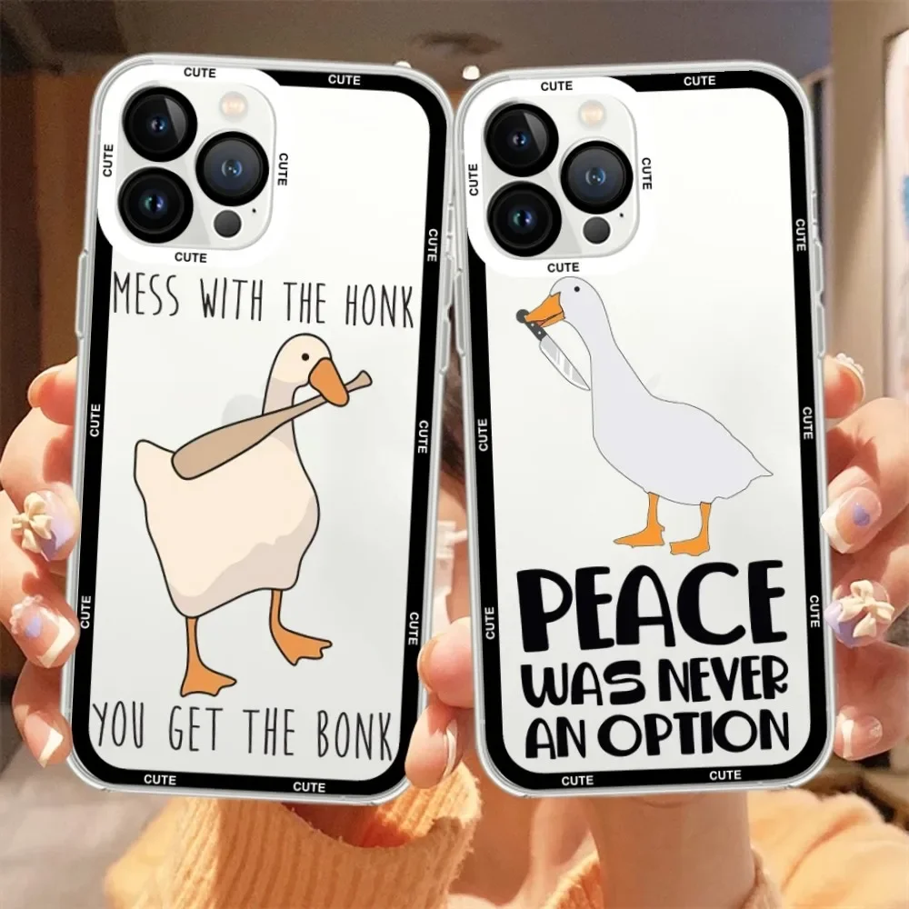 Duck Goose Game Phone Case  For iPhone 13 14 12 11 Pro Max X XR XS Max