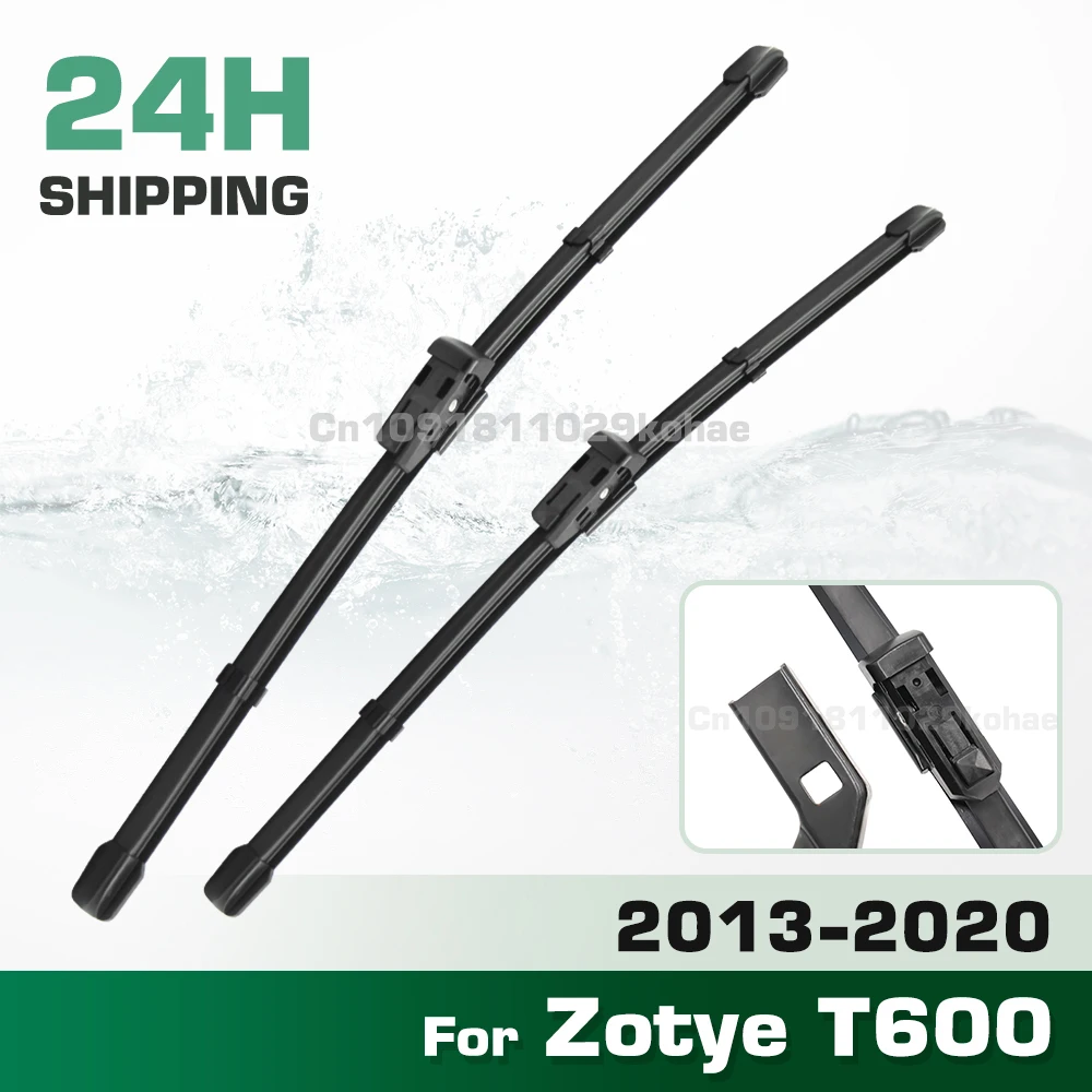

GREATROAD Wiper LHD&RHD Front Wiper Blades Set For Zotye T600 2013 - 2020 Windshield Windscreen Window Brush 24"+20"