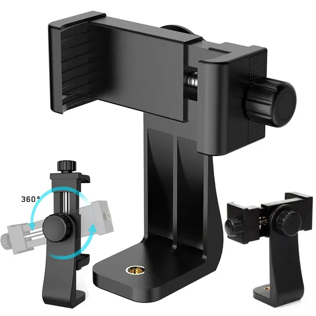 360-stopniowy klips do telefonu komórkowego kompatybilny ze wszystkimi śrubami 1/4 Uchwyt na telefon komórkowy Mocowanie statywu Adapter do statywu biurkowego do stojaka na iPhone'a