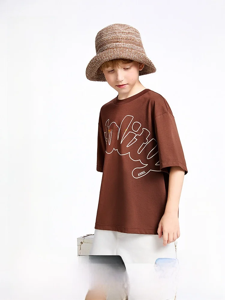 t-shirt-a-manches-courtes-col-rond-annil-pour-enfants-sensation-de-fraicheur-nouvelle-collection-ete-pour-garcons-melange-coton-et-polyester-confortable-vetements-decontractes