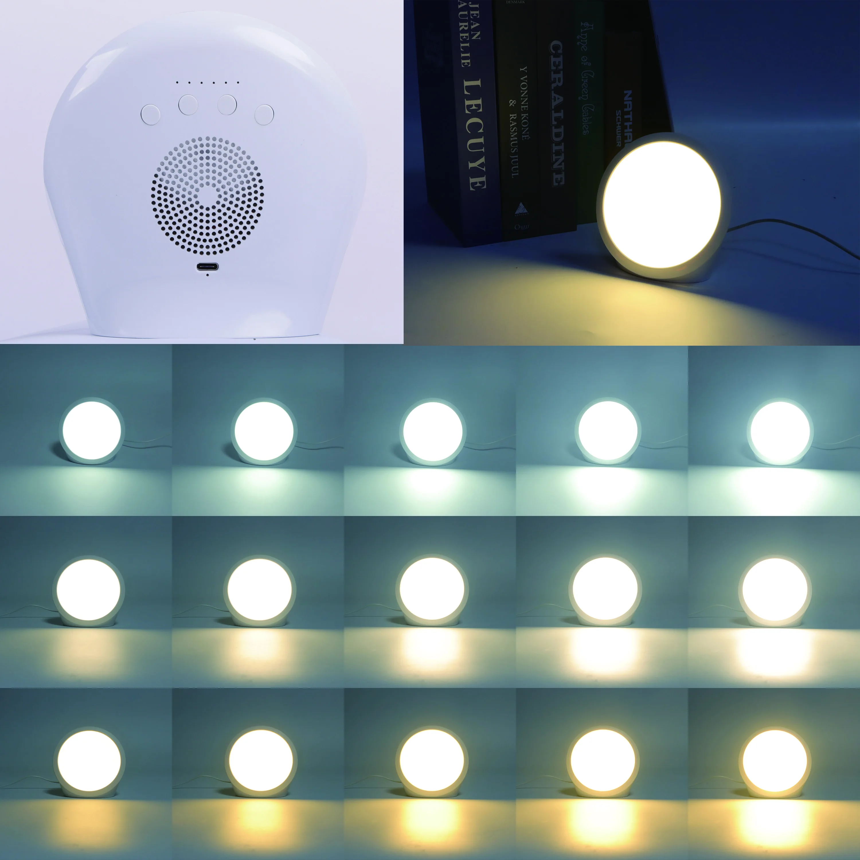 Lampada SAD, lampada luce diurna con 3 temperature di colore, 6 timer, funzione di memoria, controllo touch per ufficio/scrivania/casa/sonno