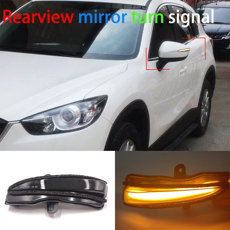 For Mazda CX-7 2008-2011 Mazda 5 2010-2013 Mazda 8 2011-2015 Rearview mirror turn signal a pair Car turn signal lights