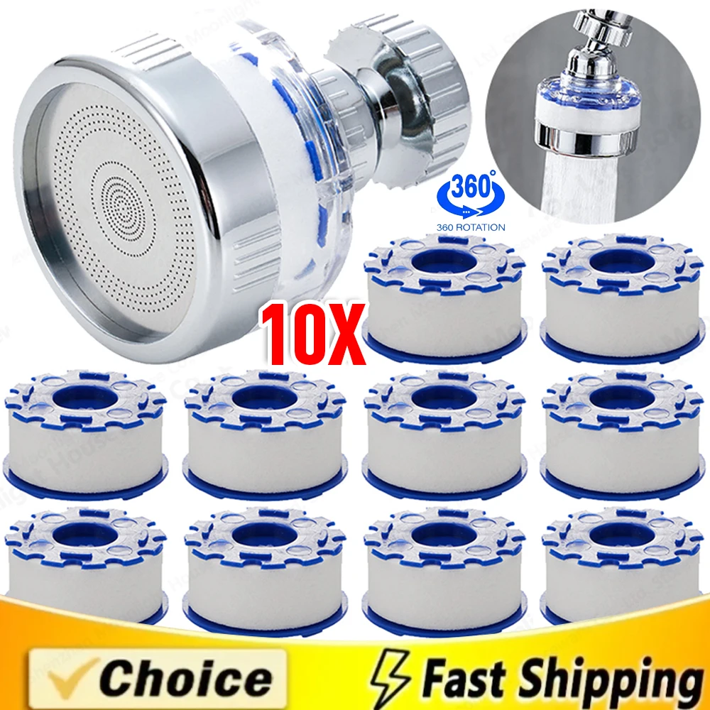 360 Degree Rotating Sink Filter Pressurized Faucet Aerator Extender Universal Bath Faucet Connector Bathroom Kitchen Accessories