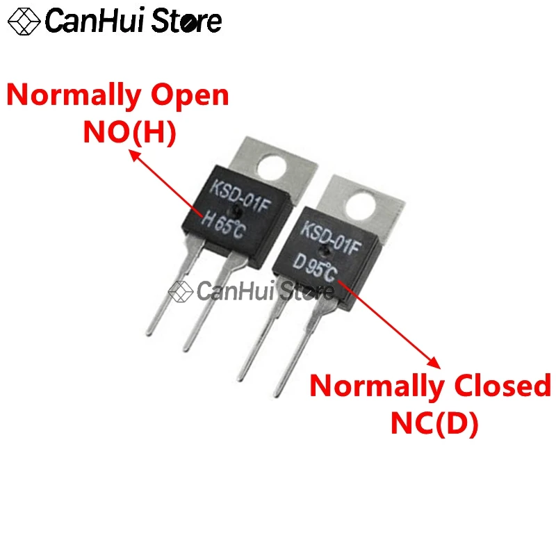 KSD-01F JUC-31F 0~150℃ 20 30 40 60 70 8090 DegC NC Normally Closed NO Normally Open Thermal Switch Temperature Sensor Thermostat