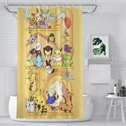 Shower curtain Bathroom  Pokemon decor Modern household  curtain Festival gift