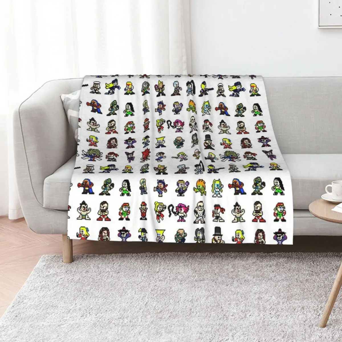 

Sfv Full roster Chibi Pixels Throw Blanket Camping christmas decoration For Decorative Sofa valentine gift ideas Blankets