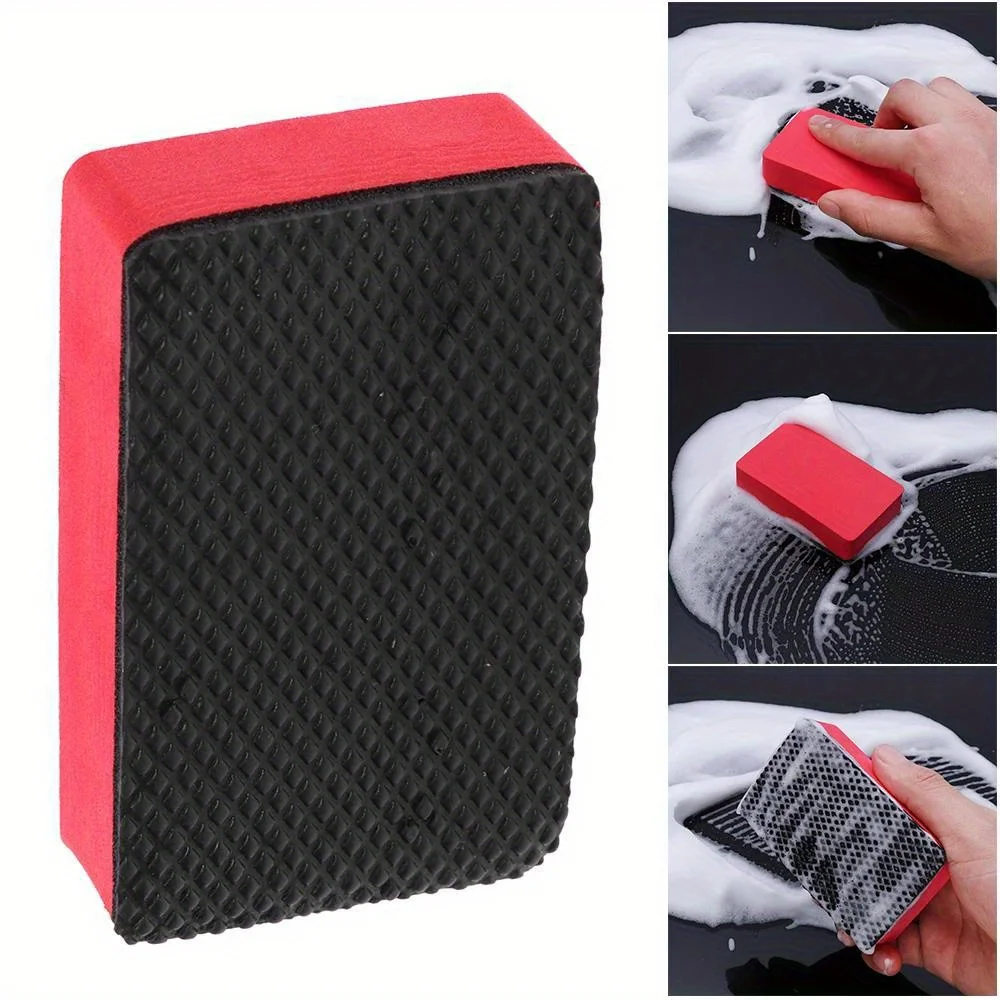 3pcs/5pcs Car Decontamination Sponge Car Detailing Sponge Block Cleaning Smooth Eraser Wax Polish Pad Car Cleaning Tool