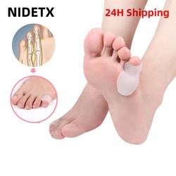 Separador de Varus para dedos pequeños, Corrector superpuesto de juanete, almohadilla de silicona, dedo pulgar Valgus, ortesis alisadora, 2 piezas = 1 par, gran oferta
