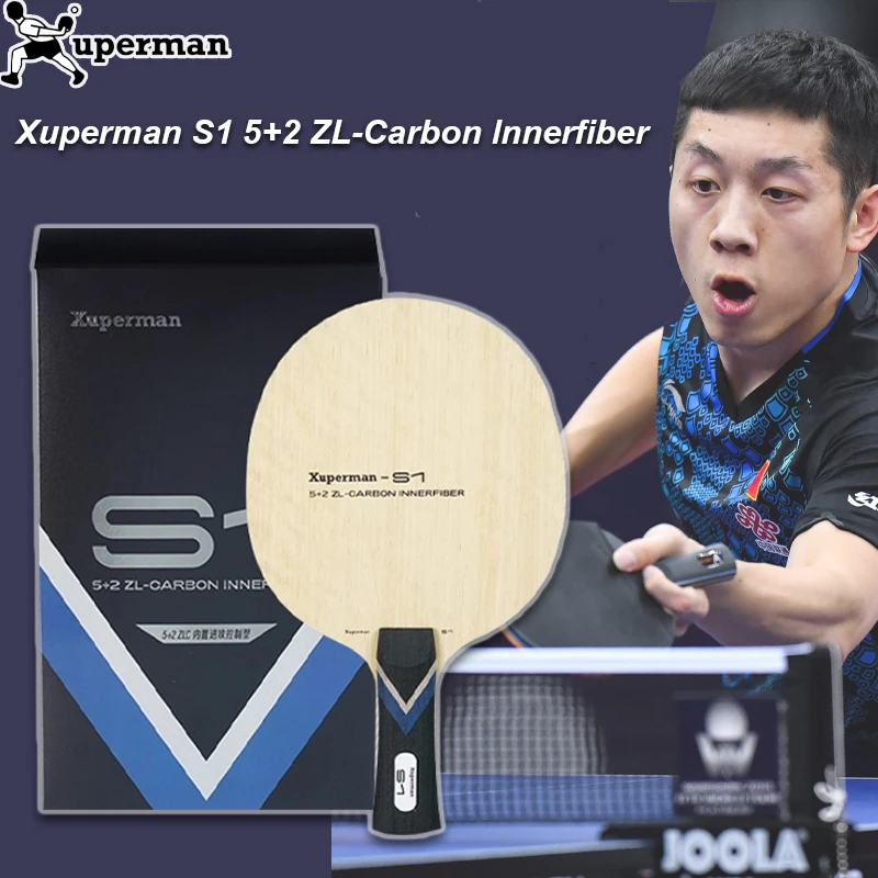 

Xuperman Xuxin S1 5+2 ZL-Carbon Innerfiber Table Tennis Blade 7-Ply Carbon Fiber Arc Fast Attack Ping Pong Paddle with Box