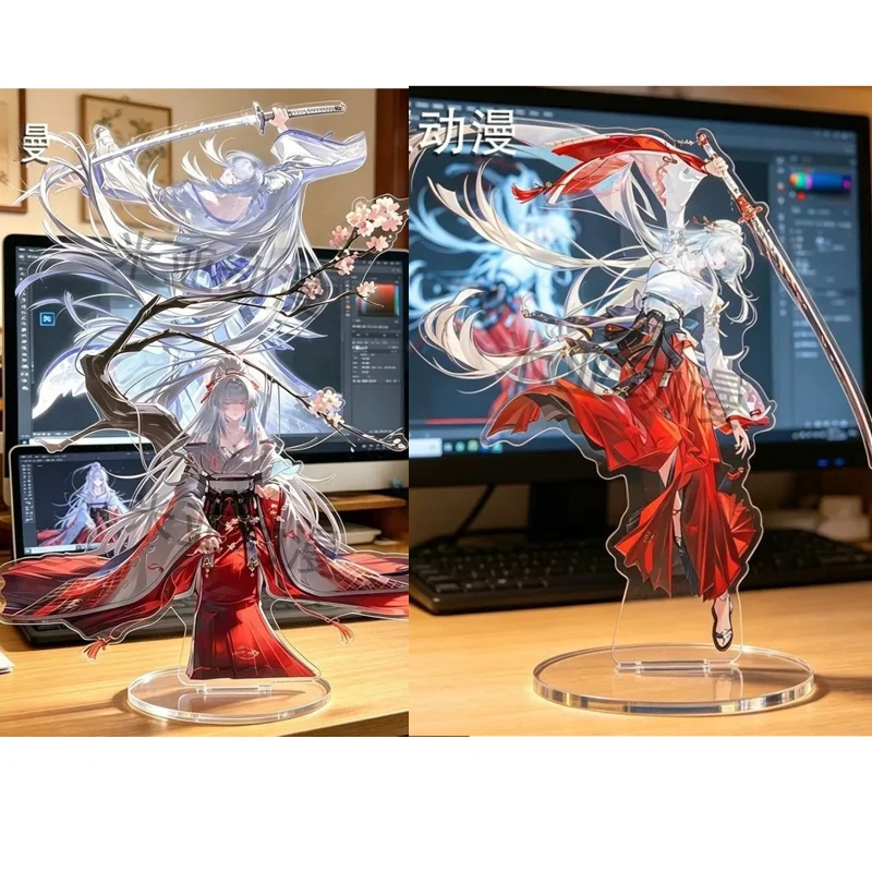 10cm Game Wuthering Waves 2Nd Anniversary Acrylic Stand High Beauty Hiyuki Standing Sign Model Plaque Desktop Display Decoration