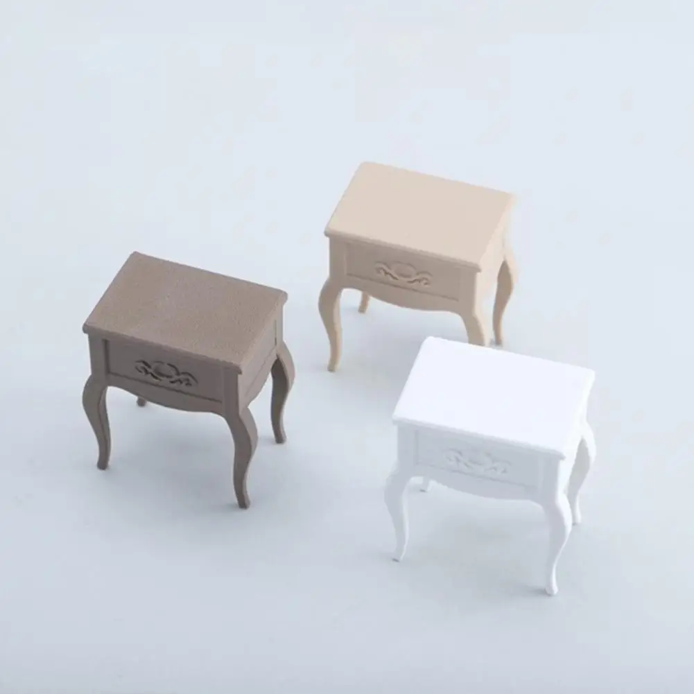 Doll House Ornaments Dollhouse Bedside Table Furniture 1 12 Miniature Dollhouse Bedside Table Realistic Mini Furniture Ornament
