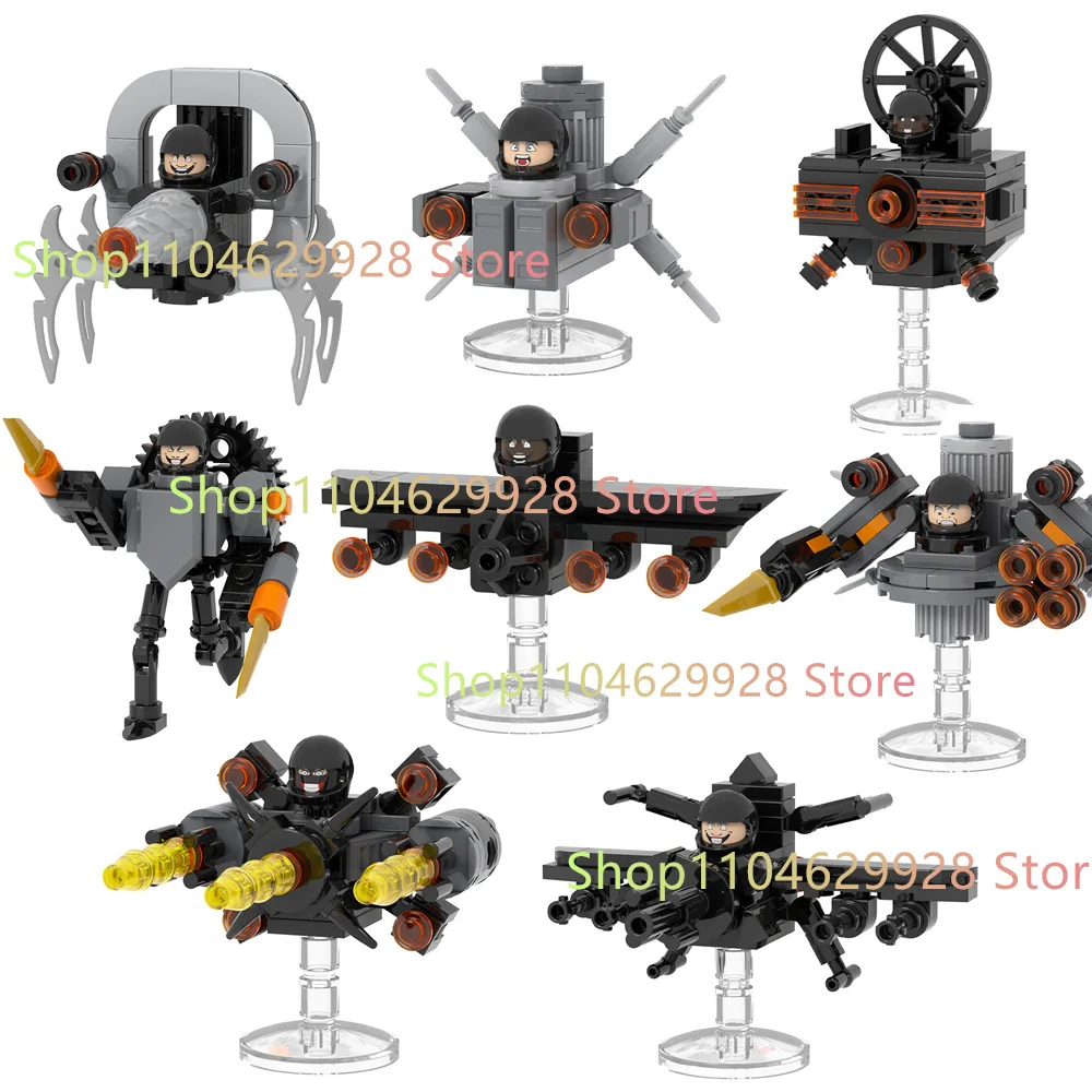 2025 Skibidi Toilet Man Anime Cartoon Bricks Dolls Cameraman Speakerman TV Man Mini Action Bricks Toy Figures Building Blocks