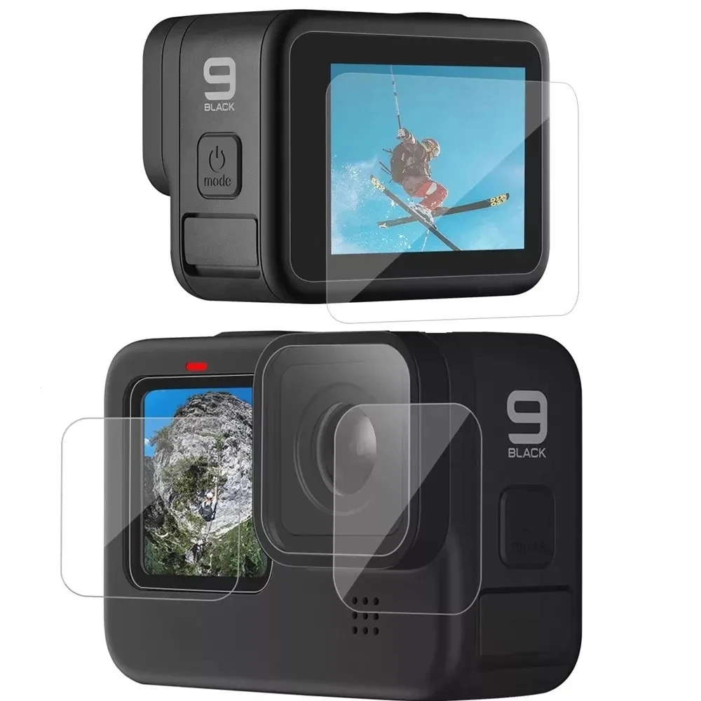 Protecteur d'écran en verre pour GoPro fore12, 11, 10, 9, film de protection d'objectif noir, accessoires d'appareil photo GoPro 10, Guatemala