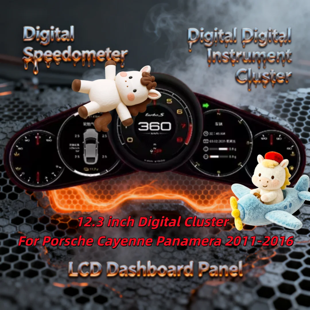 

Digital Cluster Instrument For Porsche Cayenne Panamera 2011-2016 LCD Speed Meter Dashboard Virtual Cockpit Dash Panel
