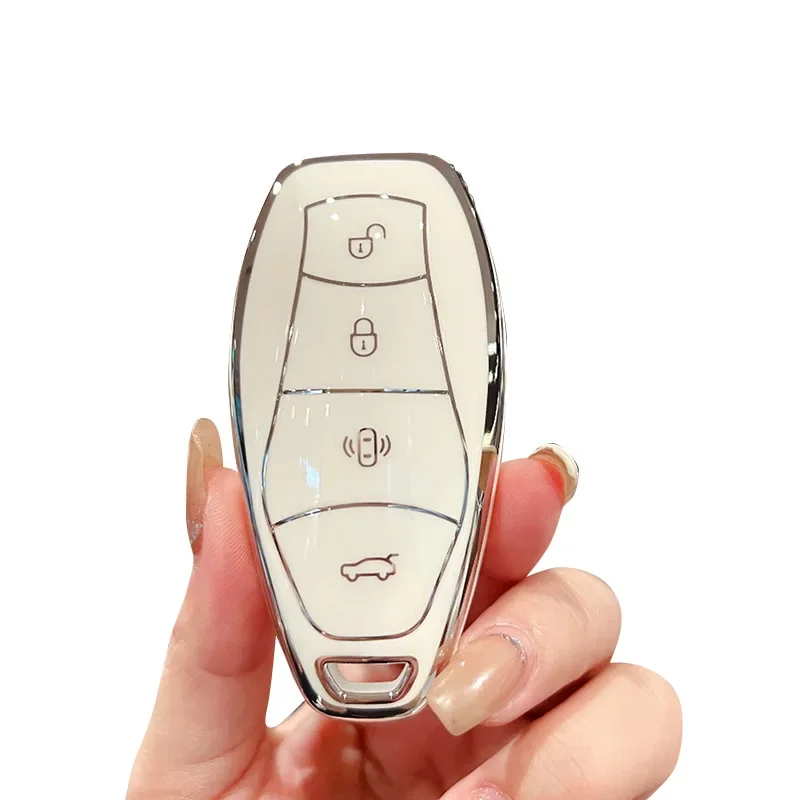 4 Buttons Protection Shell Car Remote Key Case Cover for FAW Hongqi H5 2021 2022 2023 Hongqi H5 Accessories